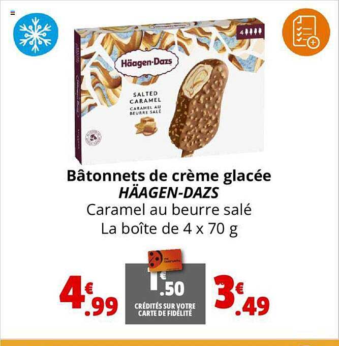 bâtonnets de crème glacée häagen-dazs