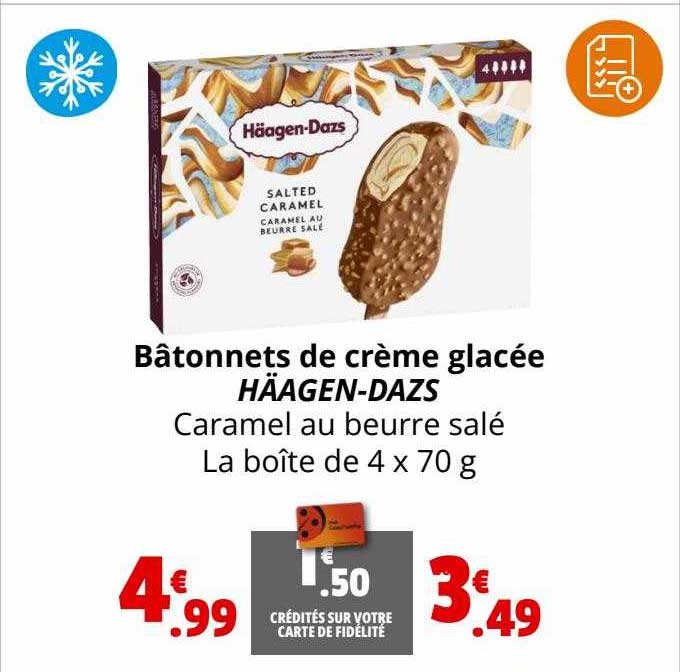bâtonnets de crème glacée häagen-dazs