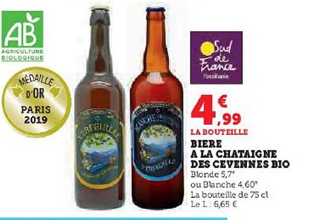 Bière à La Châtaigne Des Cevennes Bio