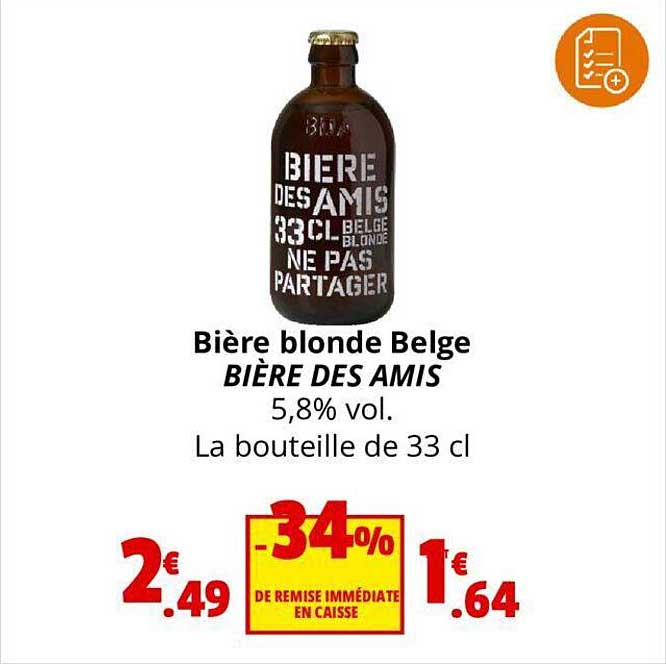 bière blonde belge bière des amis