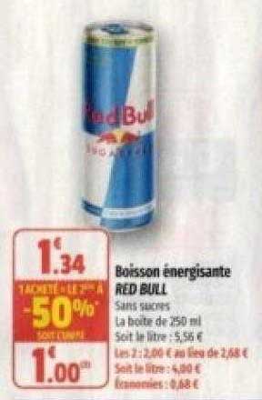 boisson énergisante red bull