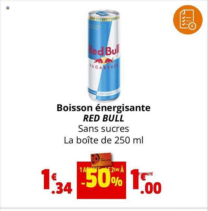 boisson énergisante red bull