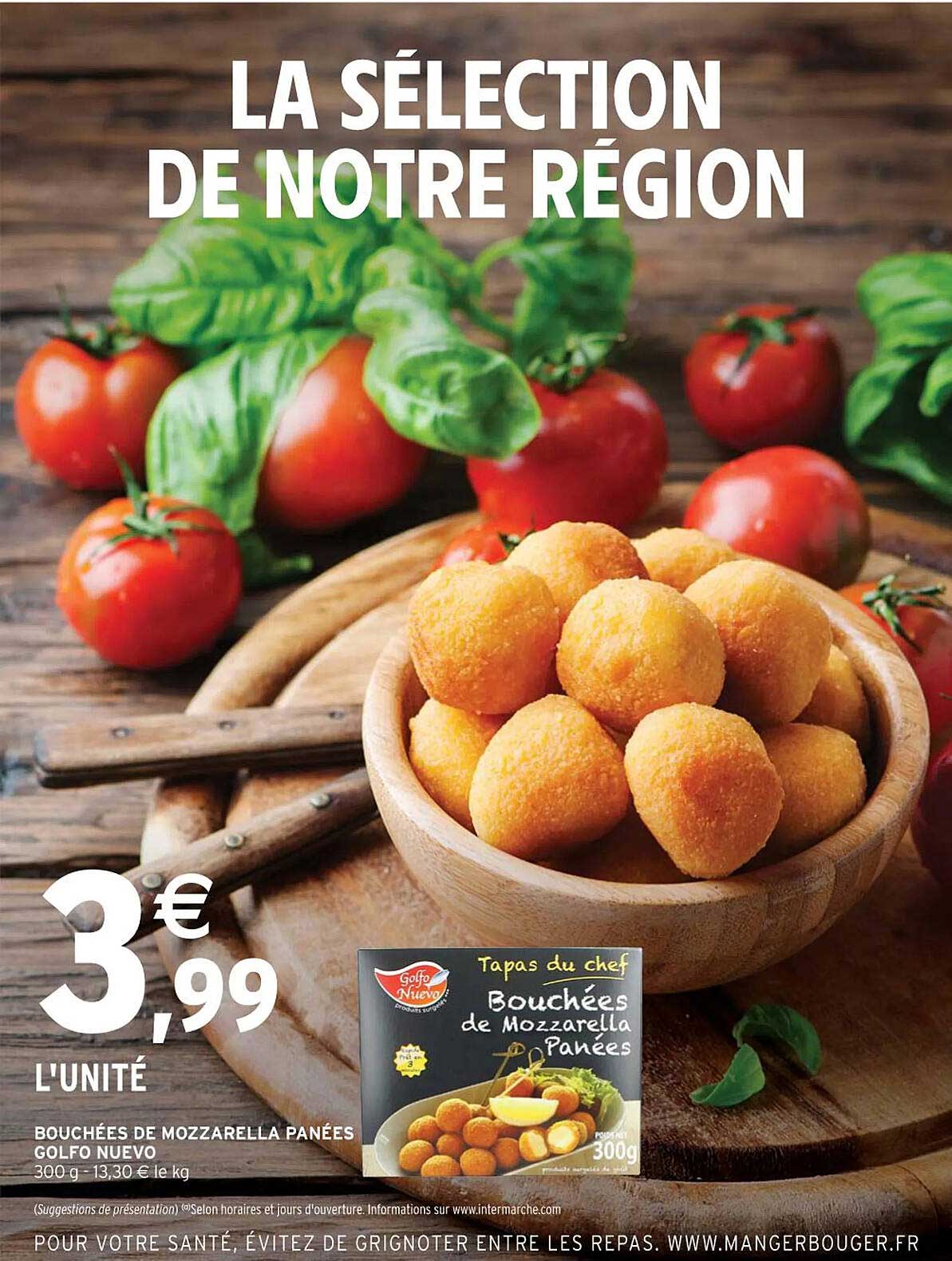 bouchées de mozzarella panées golfo nuevo