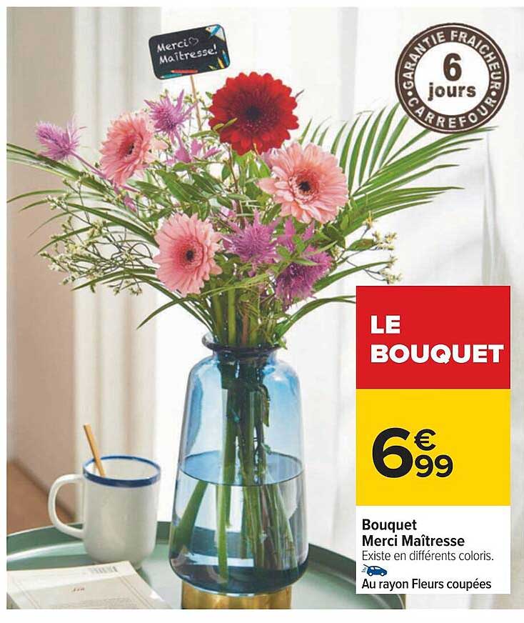 bouquet merci maîtresse