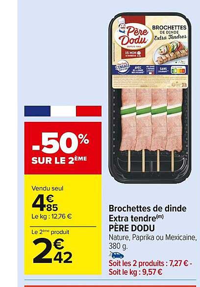 brochettes de dinde extra tendre père dodu