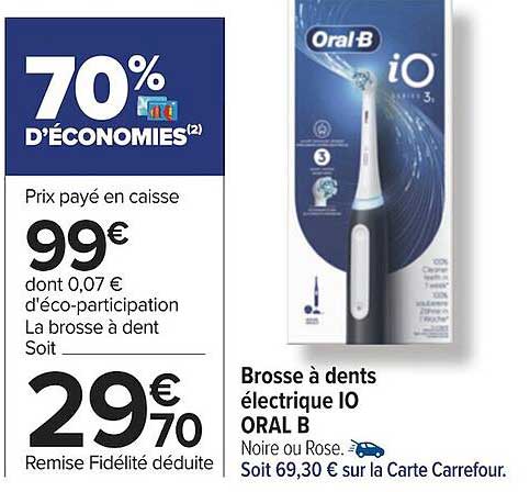 brosse à dents électrique io oral b