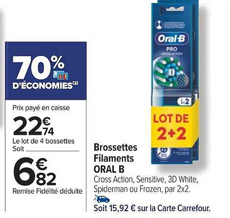 brossettes filaments oral b