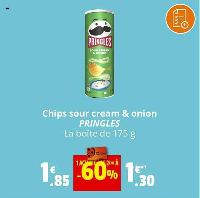 chips sour cream & onion pringles