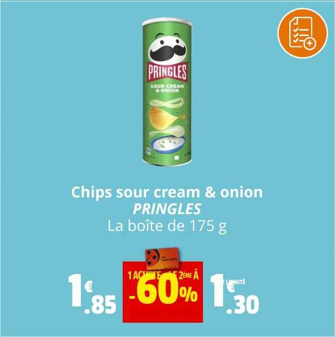 chips sour cream & onion pringles