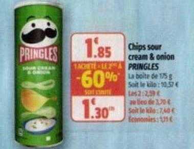 chips sour cream & onion pringles