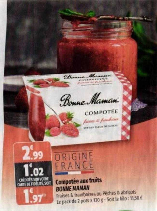 compotée aux fruits bonne maman