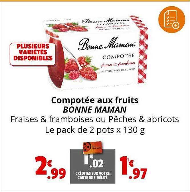 compotée aux fruits bonne maman