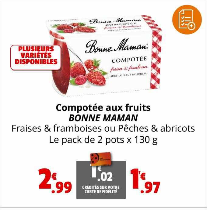compotée aux fruits bonne maman