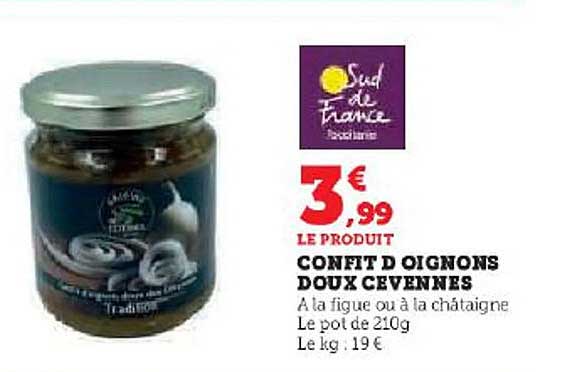 confit d'oignons doux cevennes