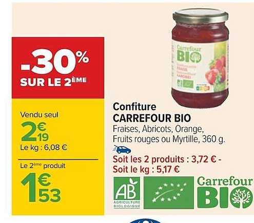 Confiture Carrefour Bio