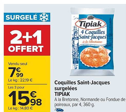 coquilles saint-jacques surgelées tipiak