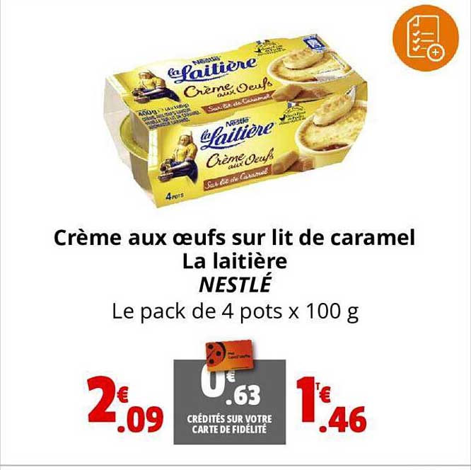 Crème Aux œufs Sur Lit De Caramel La Laitière Nestlé