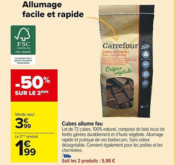 cubes allume feu