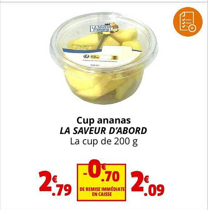 cup ananas la saveur d'abord