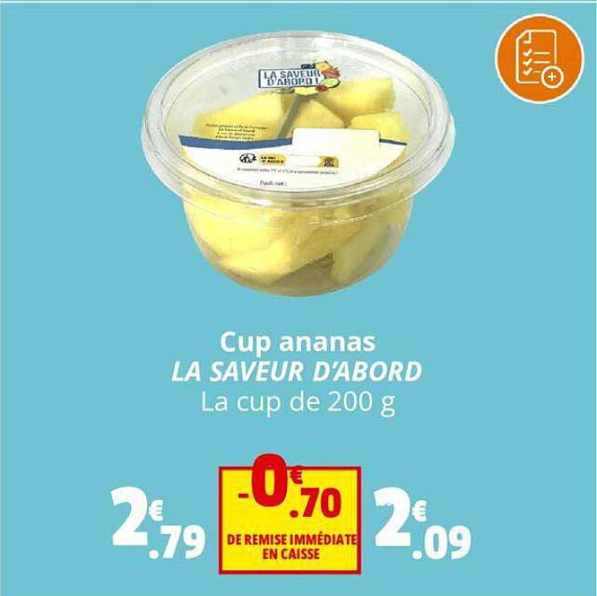 cup ananas la saveur d'abord