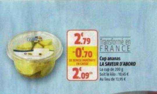 cup ananas la saveur d'abord