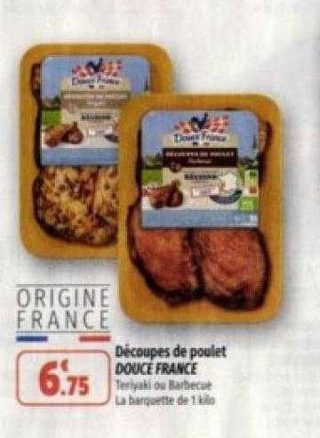 découpes de poulet douce france