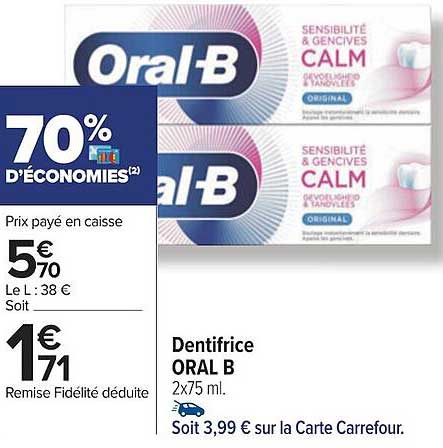 dentifrice oral b