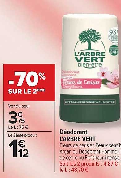 déodorant l'arbre vert