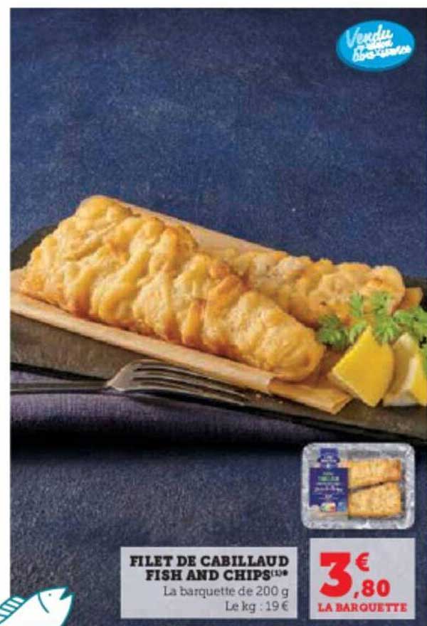 filet de cabillaud fish and chips