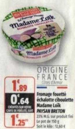 fromage fouetté échalote ciboulette madame loïk paysan breton