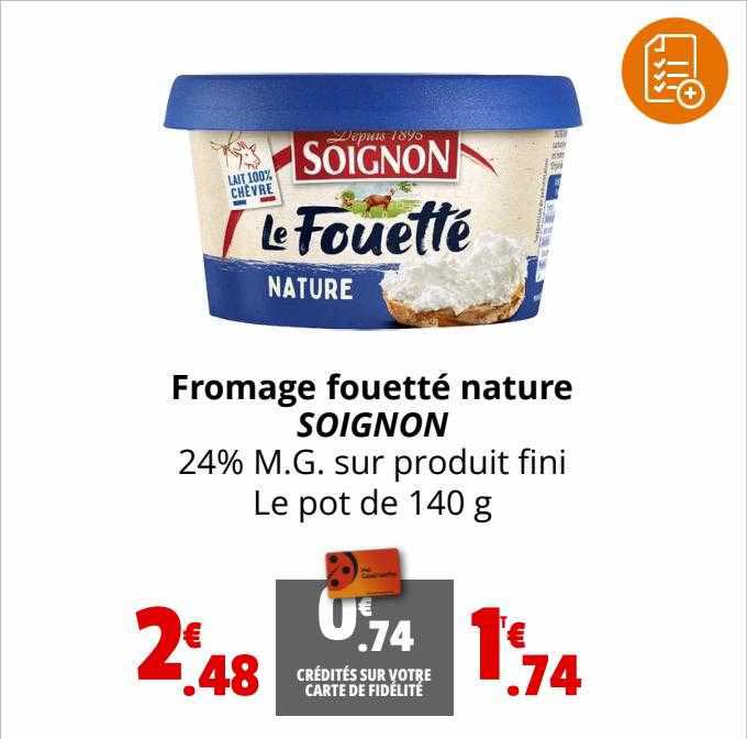 Fromage Fouetté Nature Soignon