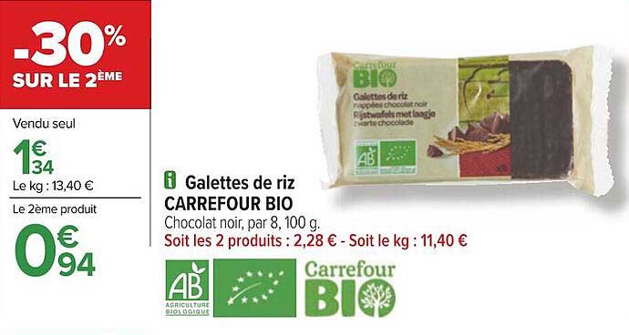 Galettes De Riz Carrefour Bio