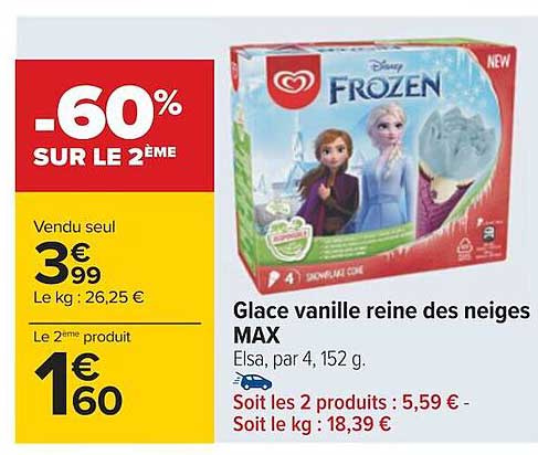 glace vanille reine des neiges max