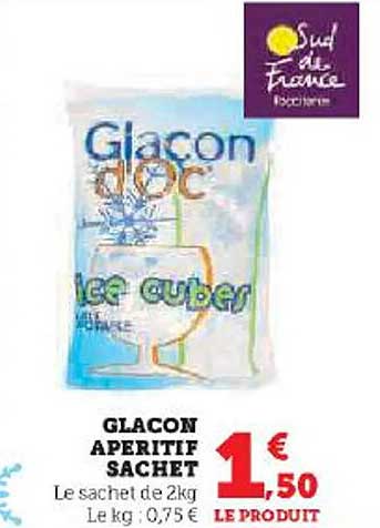 glaçon apéritif sachet