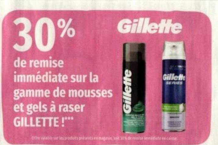 la gamme de mousses et gels à raser gillette