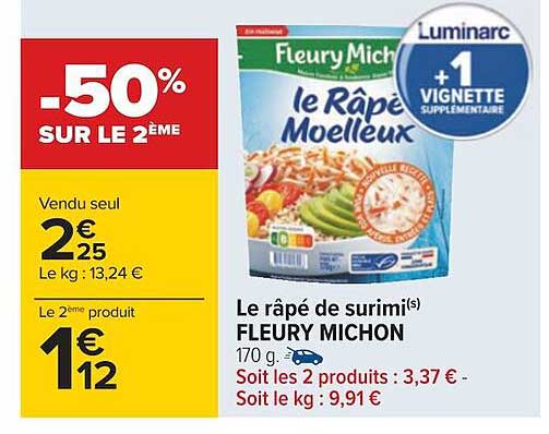 le râpé de surimi fleury michon