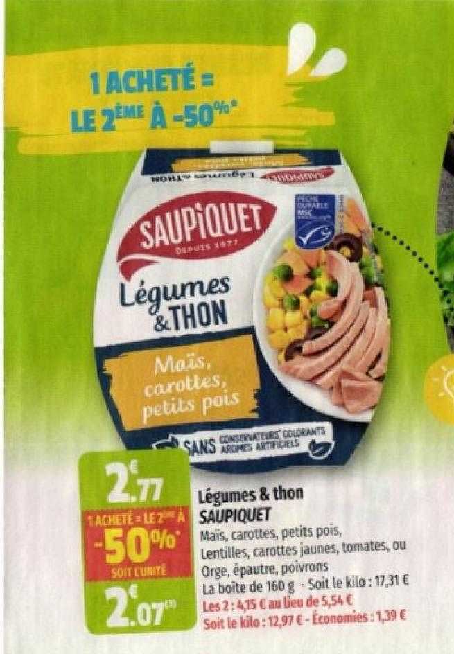 Légumes & Thon Saupiquet