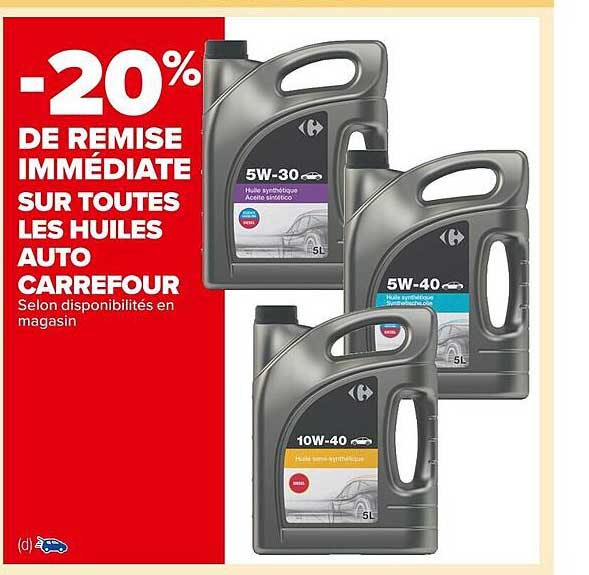 Les Huiles Auto Carrefour