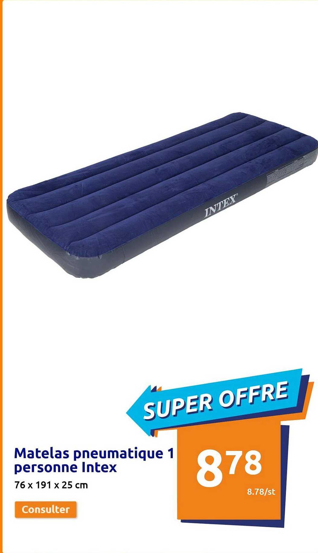 matelas pneumatique 1 personne intex
