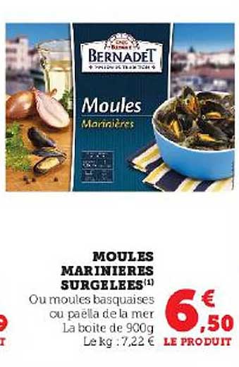 Moules Marinières Surgelées
