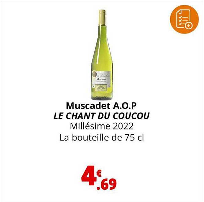 muscadet a.o.p. le chant du coucou