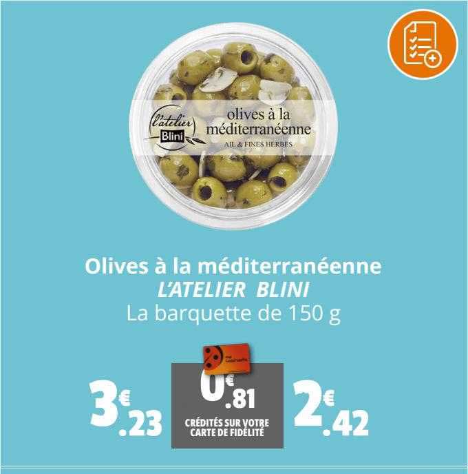 olives à la méditerranéenne l'atelier blini