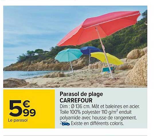 Parasol De Plage Carrefour