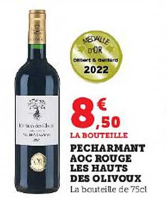 Pêchermant Aoc Rouge Les Hauts Des Olivoux