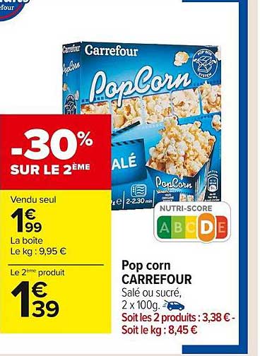 pop corn carrefour