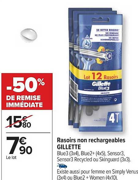 Rasoirs Non Rechargeables Gillette