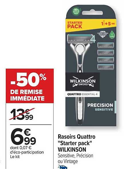 Rasoirs Quattro "starter Pack" Wilkinson