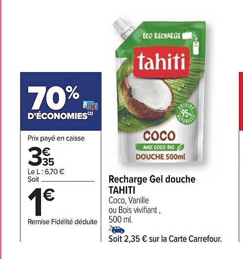 Recharge Gel Douche Tahiti