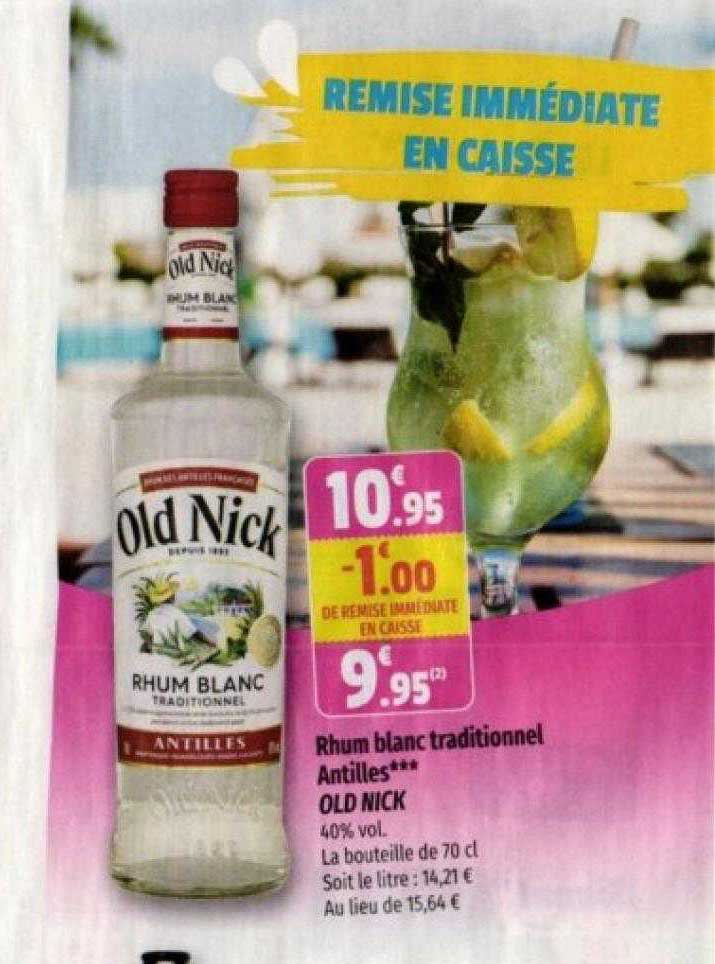 rhum blanc traditionnel antilles old nick