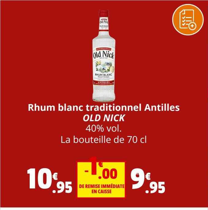 rhum blanc traditionnel antilles old nick